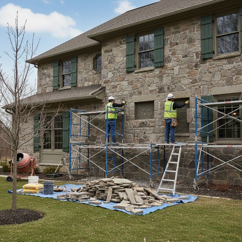 River Rock Siding Installation